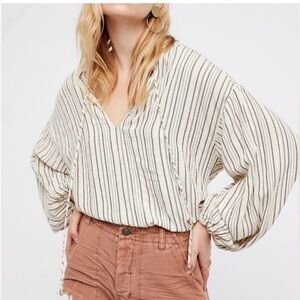 Free People Rhythm Of The Night Striped Tunic